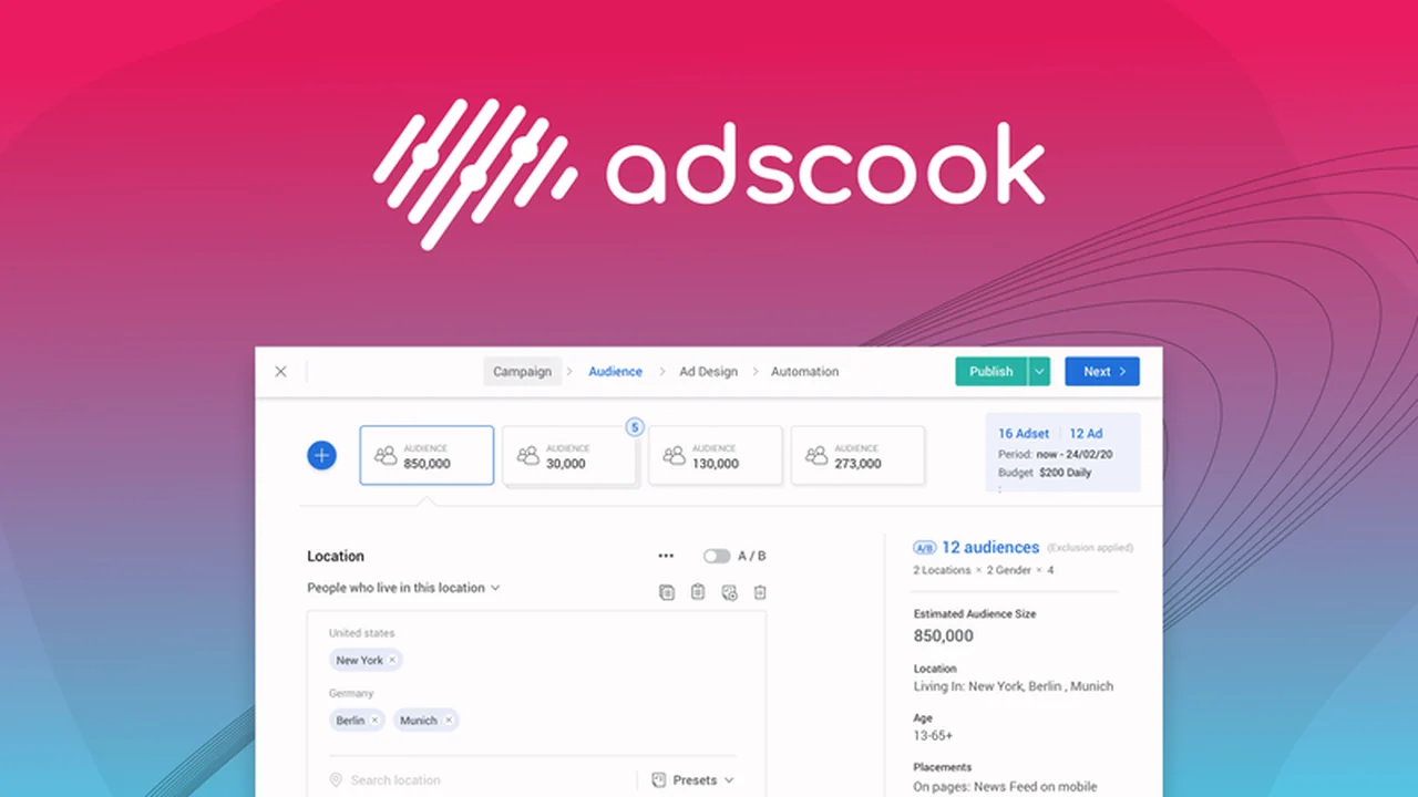 Adscook – Launch and Scale FB and IG Ads Faster with Automation