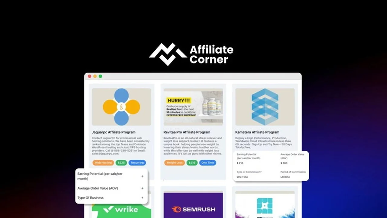 Affiliate Corner Review: Streamline Your Affiliate Marketing Research