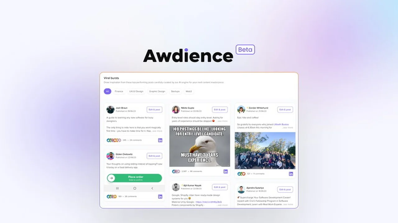 Awdience | AppSumo: Your AI-Powered LinkedIn Growth Partner
