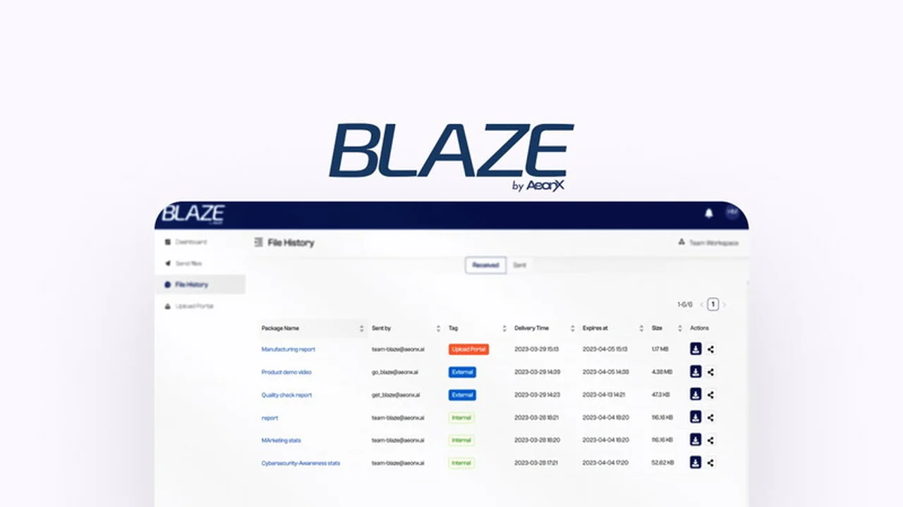 BLAZE Transfer | AppSumo: Secure, Quantum-Resistant File Sharing for Professionals
