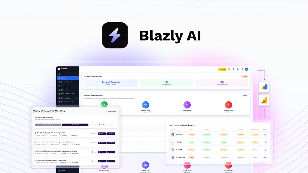 Blazly - AI-Cited SEO & GEO Content Creation Solution