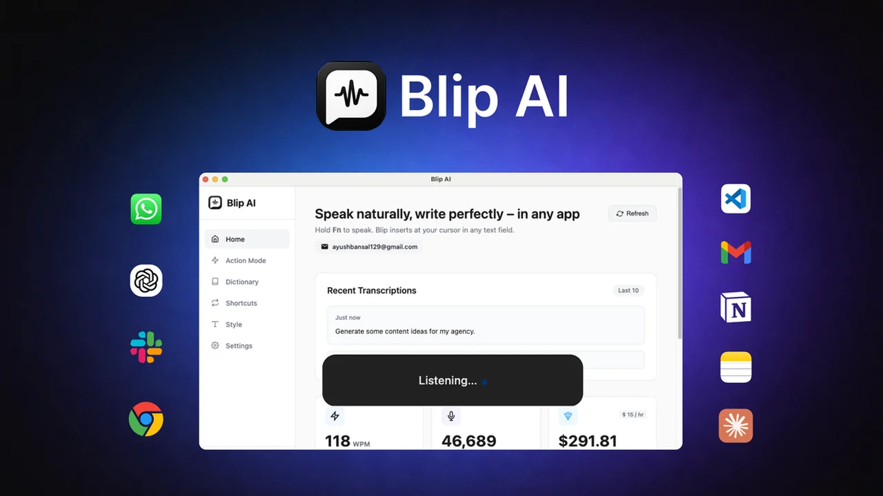 Blip AI Review: Effortless Speech-to-Text for Polished Communication
