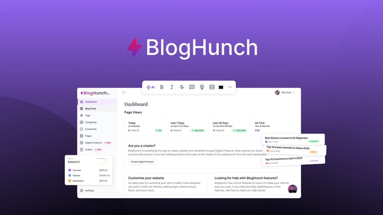 BlogHunch Review: Streamline Content & Digital Sales