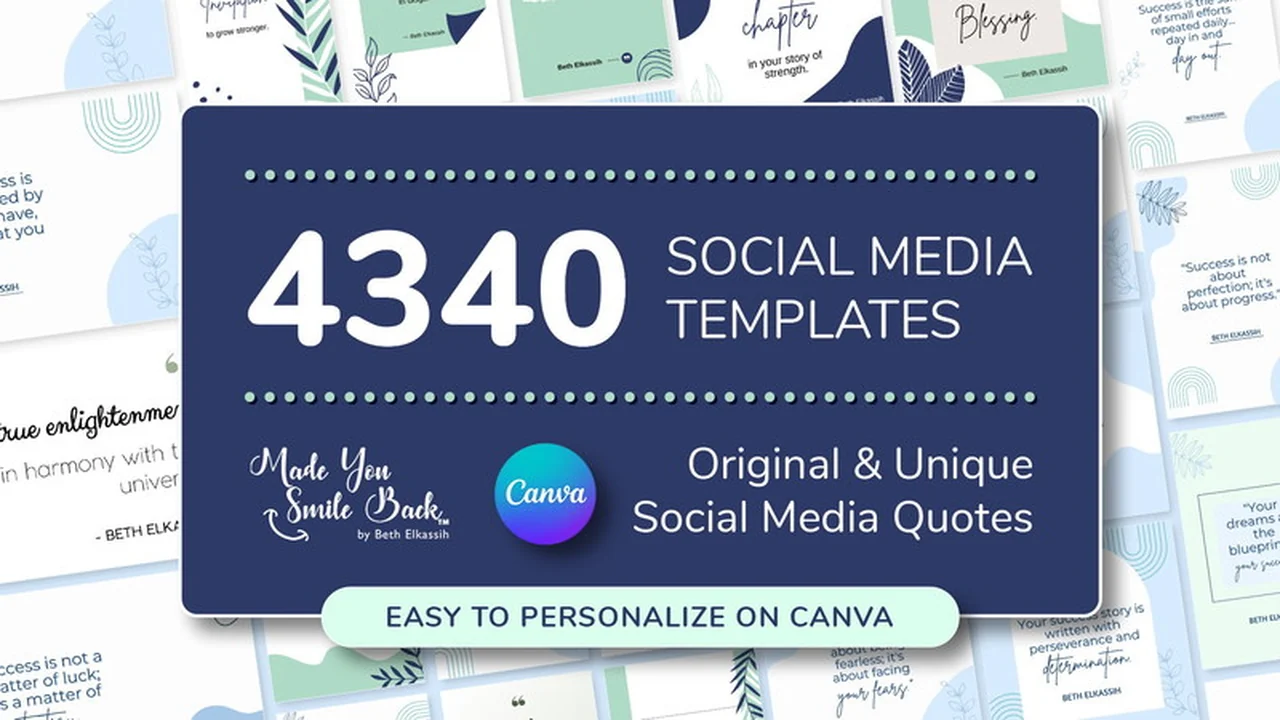 Boost Your Social Media Presence with 4340 Original & Unique Social Media Quotes Templates