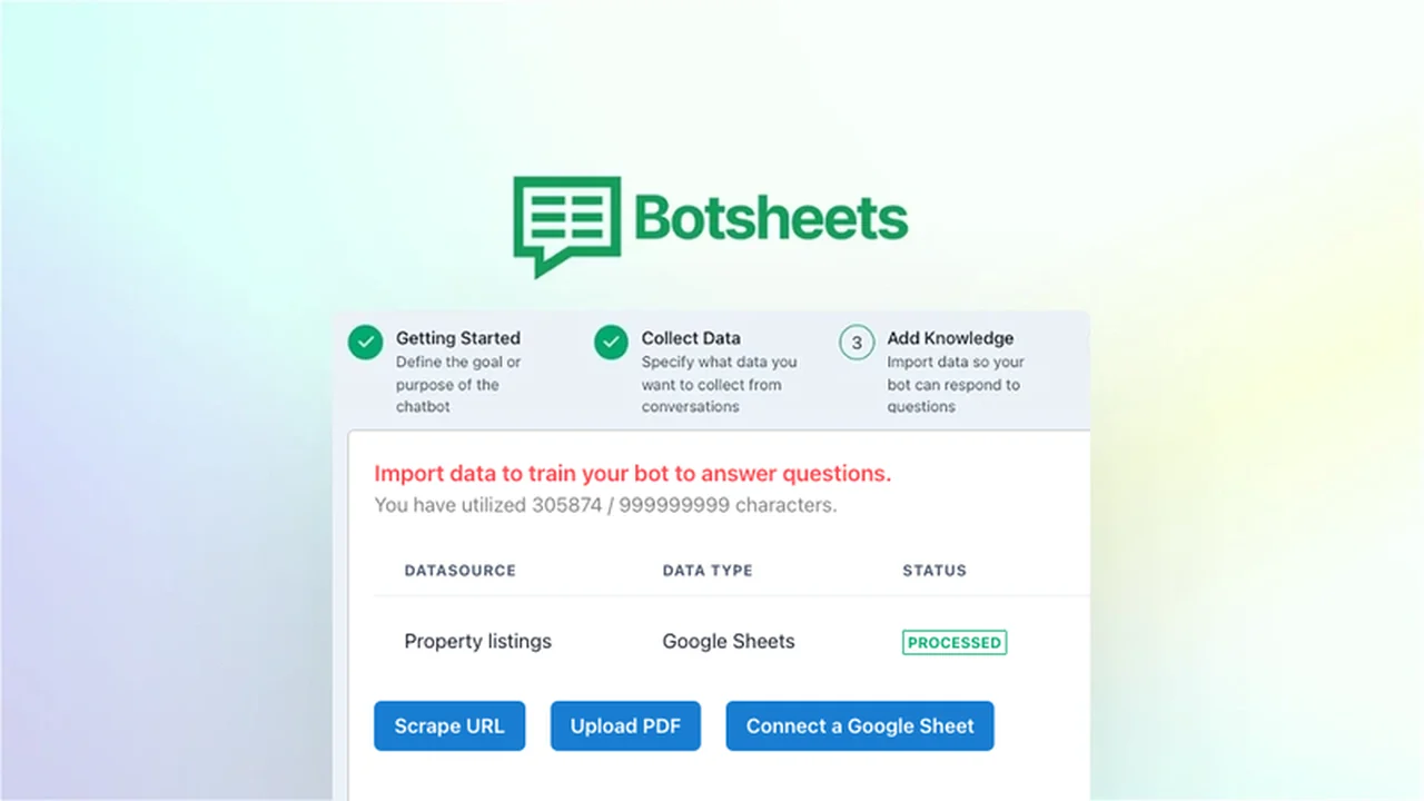 Botsheets | AppSumo: Revolutionize Your Data-Driven Chatbots
