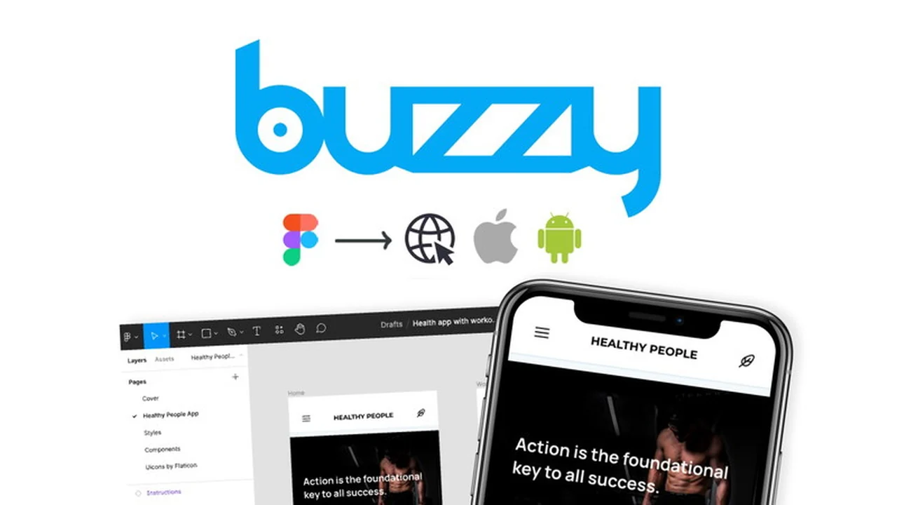 Buzzy – No Code App Builder for Figma: Transform Your Designs into Live Apps
