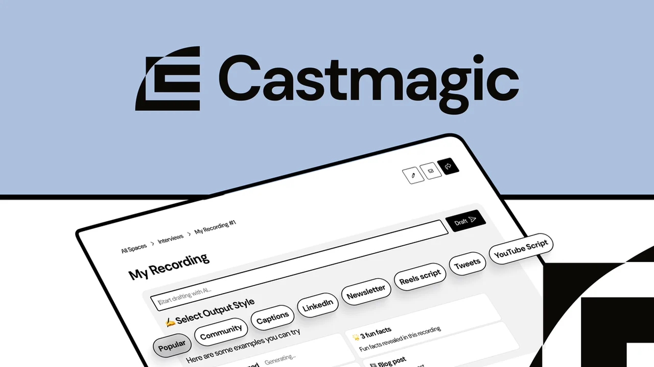 Castmagic Review: Effortless AI Content Repurposing from AppSumo