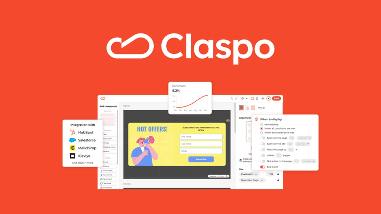Claspo – Plus Exclusive: Master No-Code Pop-ups for Lead Generation