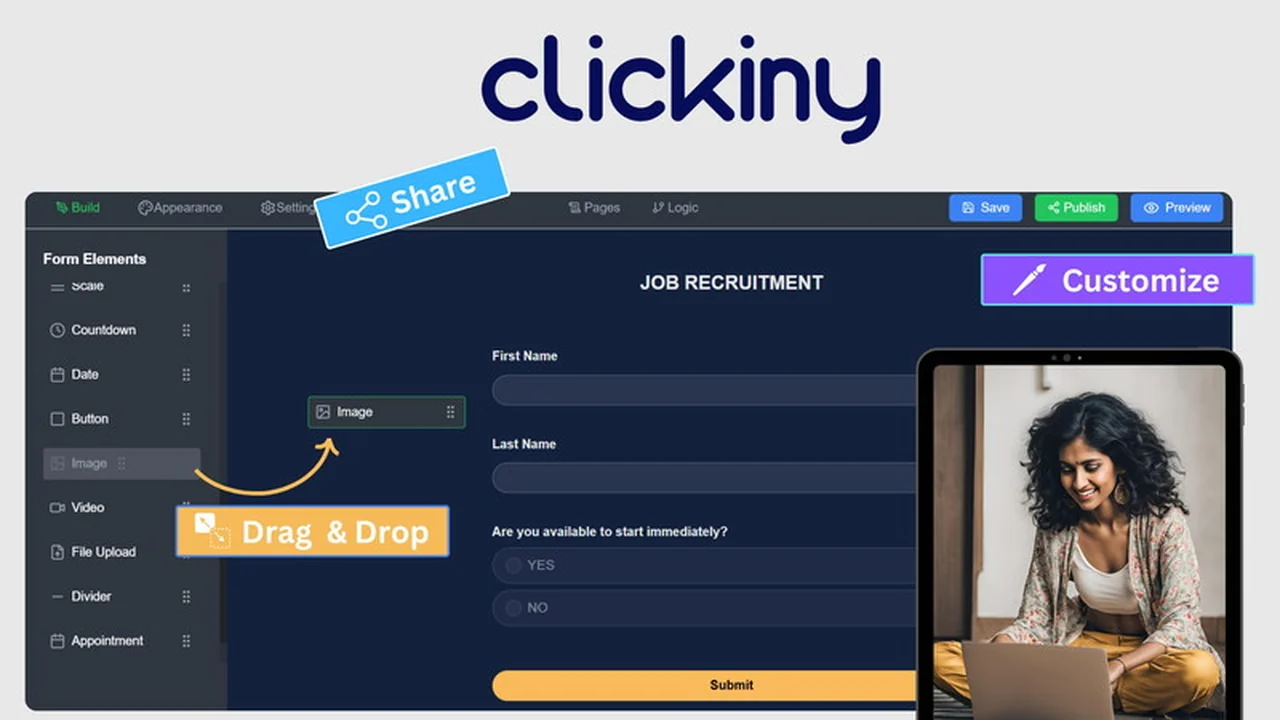 Clickiny | AppSumo: Streamline Your Business with Smart Forms & Bookings