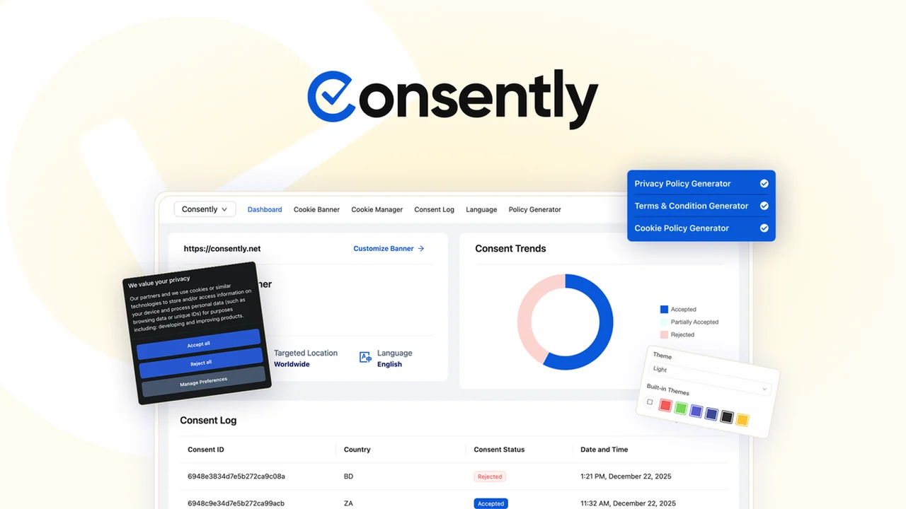 Consently - Streamlining Privacy Compliance for Your Digital Assets