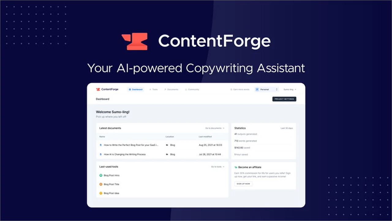 ContentForge - Generate Marketing Content with AI | AppSumo Review