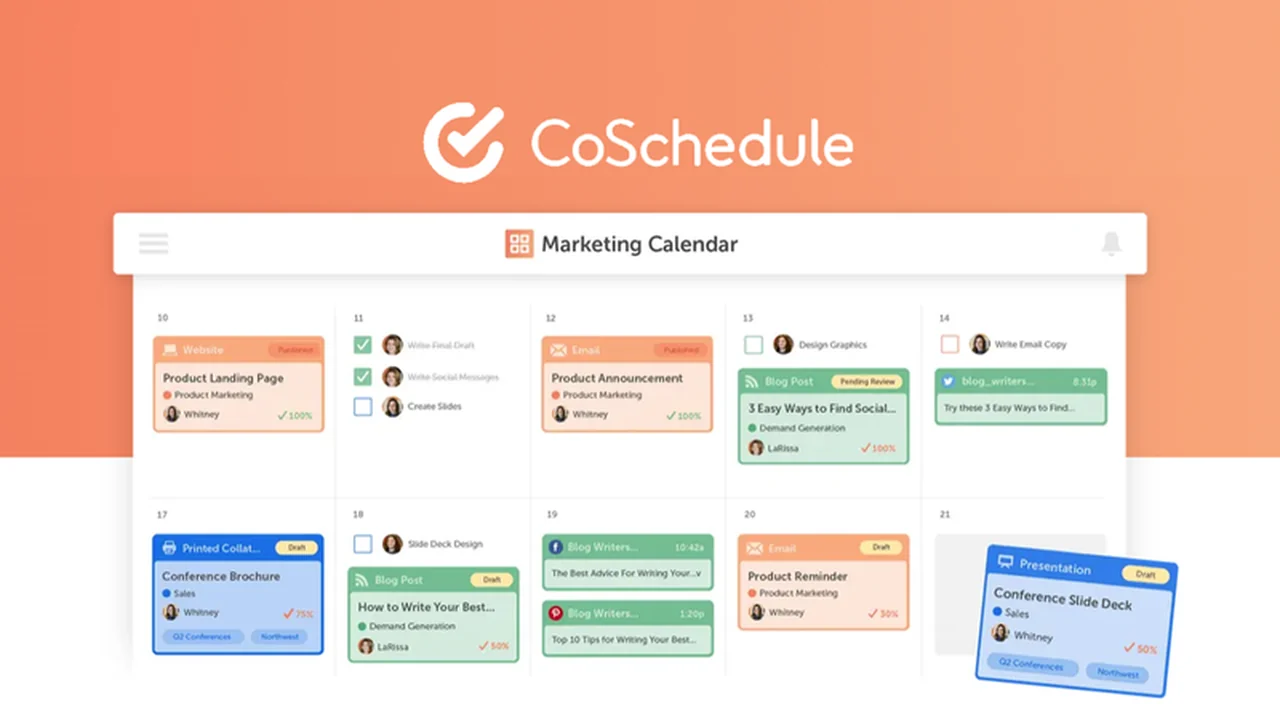 CoSchedule - Organize Your Marketing Efforts Efficiently