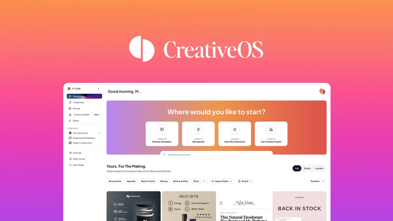 CreativeOS Review: Launch Campaigns Faster with 10,000+ Templates