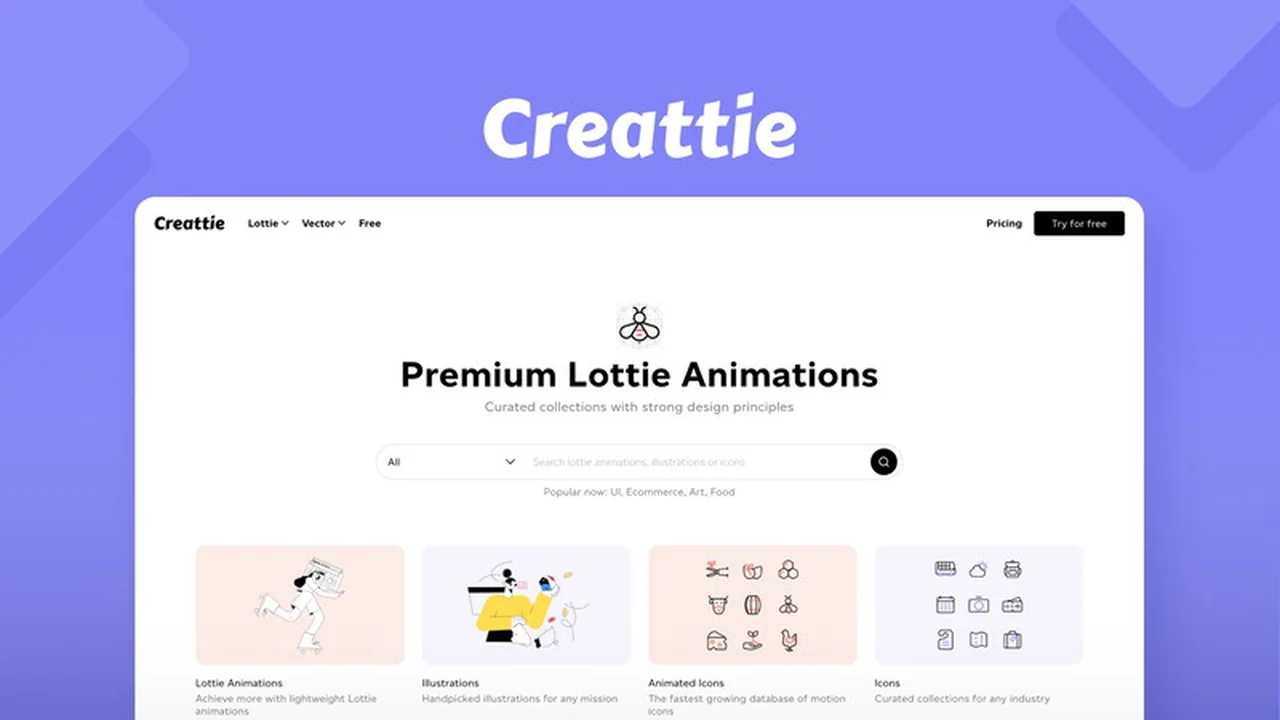 Creattie | AppSumo: Elevate Your Visuals with Premium Lottie Animations
