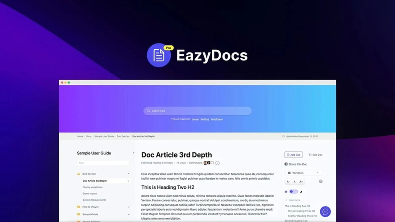 EazyDocs Review: Streamline Your Knowledge Base