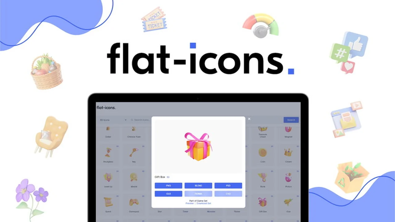 Flat Icons - Extensive Icon Library for Designers
