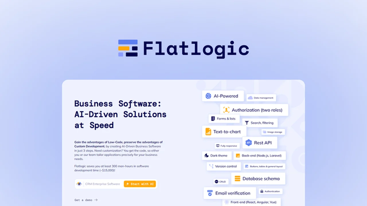 Flatlogic Generator - Create Business Software Effortlessly