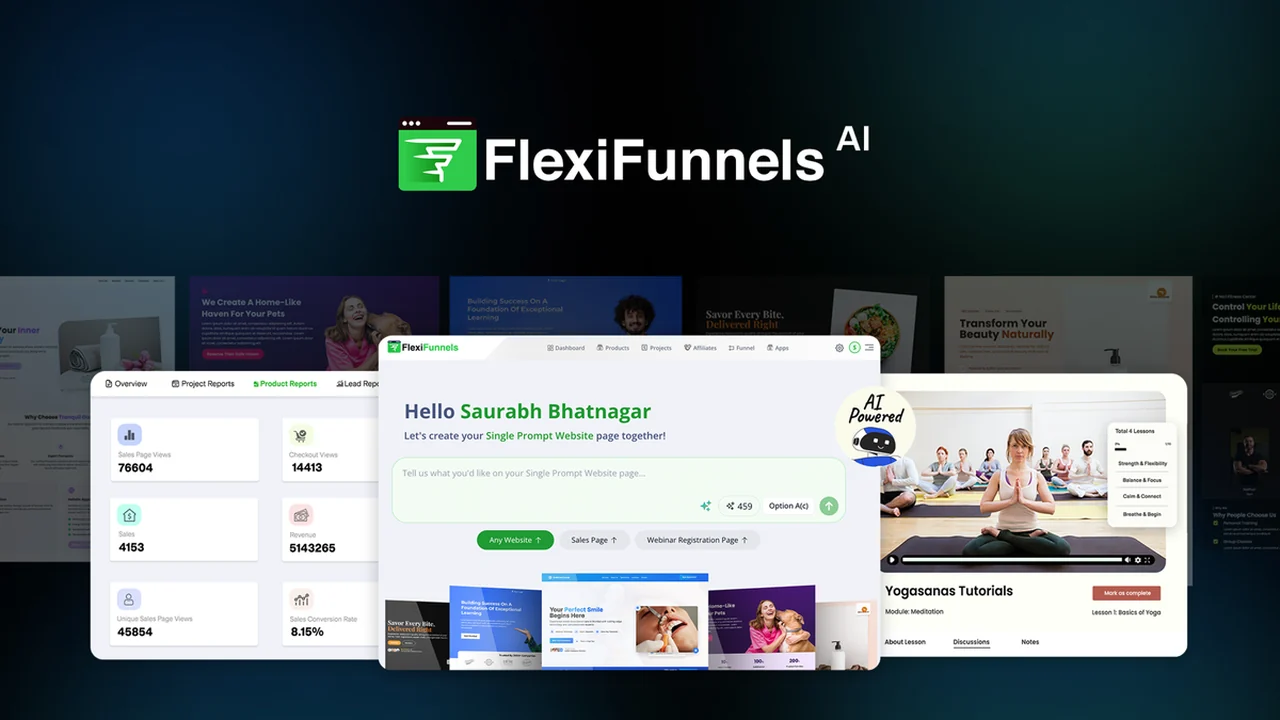 FlexiFunnels Review: AI-Powered Websites, Funnels, and Courses