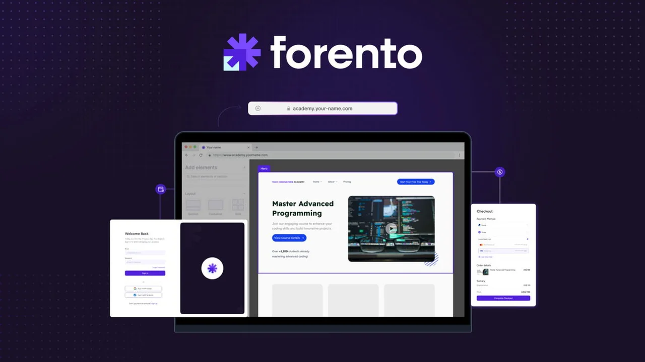 Forento | AppSumo Review: Build and Monetize Your Online Platform