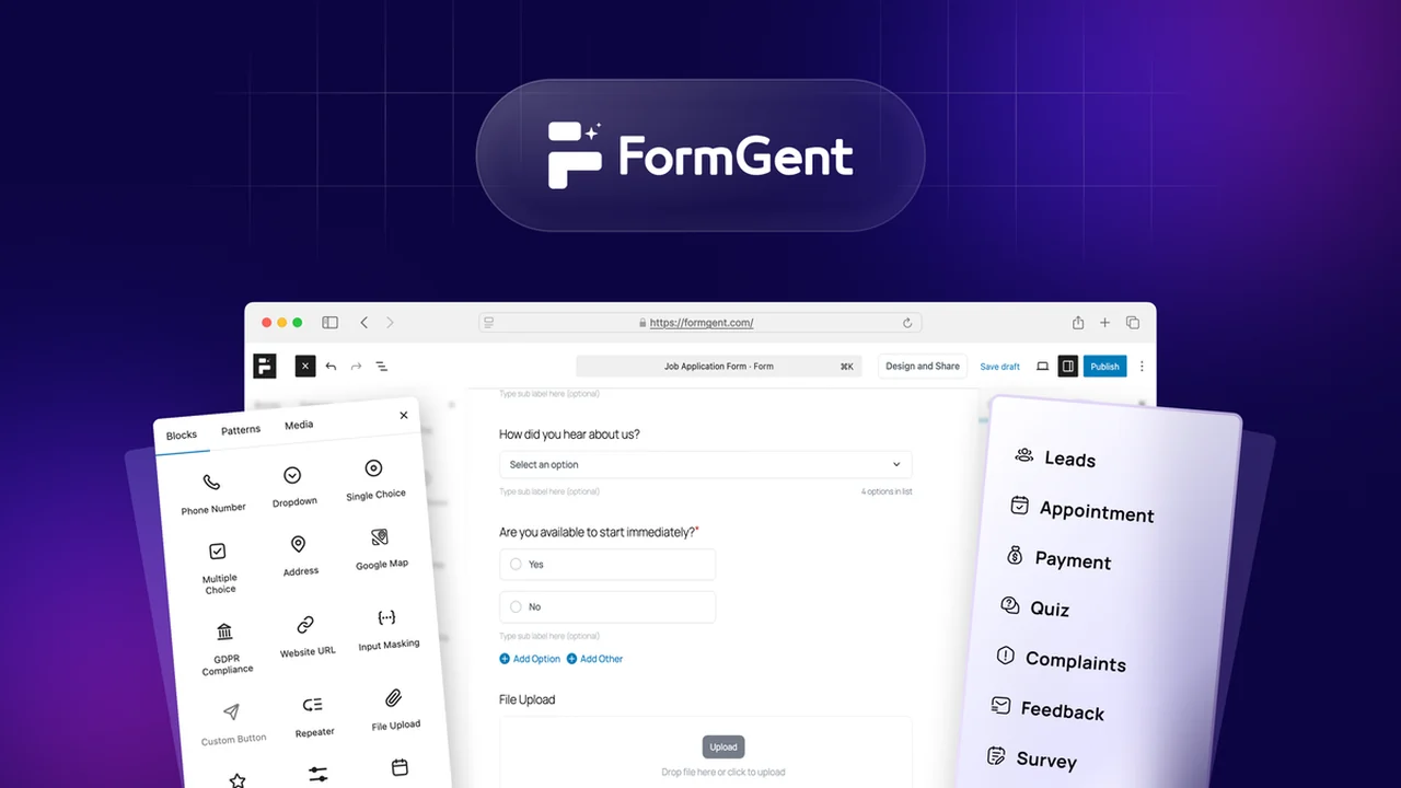 FormGent - Build AI-powered WordPress forms fast | AppSumo Review