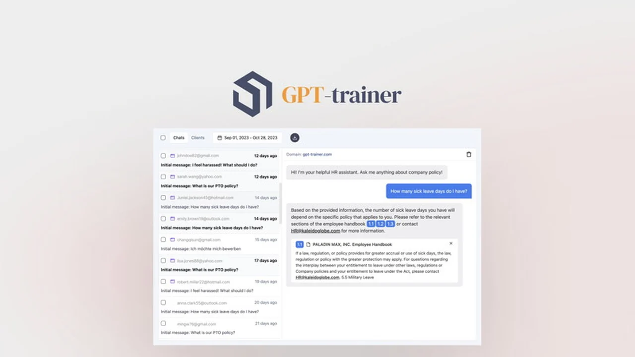 GPT-trainer | AppSumo Review: Custom AI Chatbots for Your Website