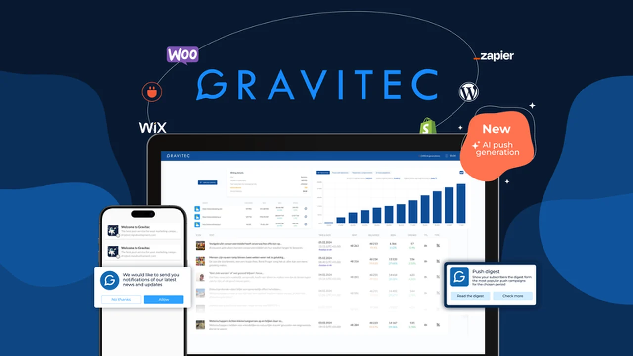 Gravitec – Boost site traffic with push campaigns | AppSumo Review