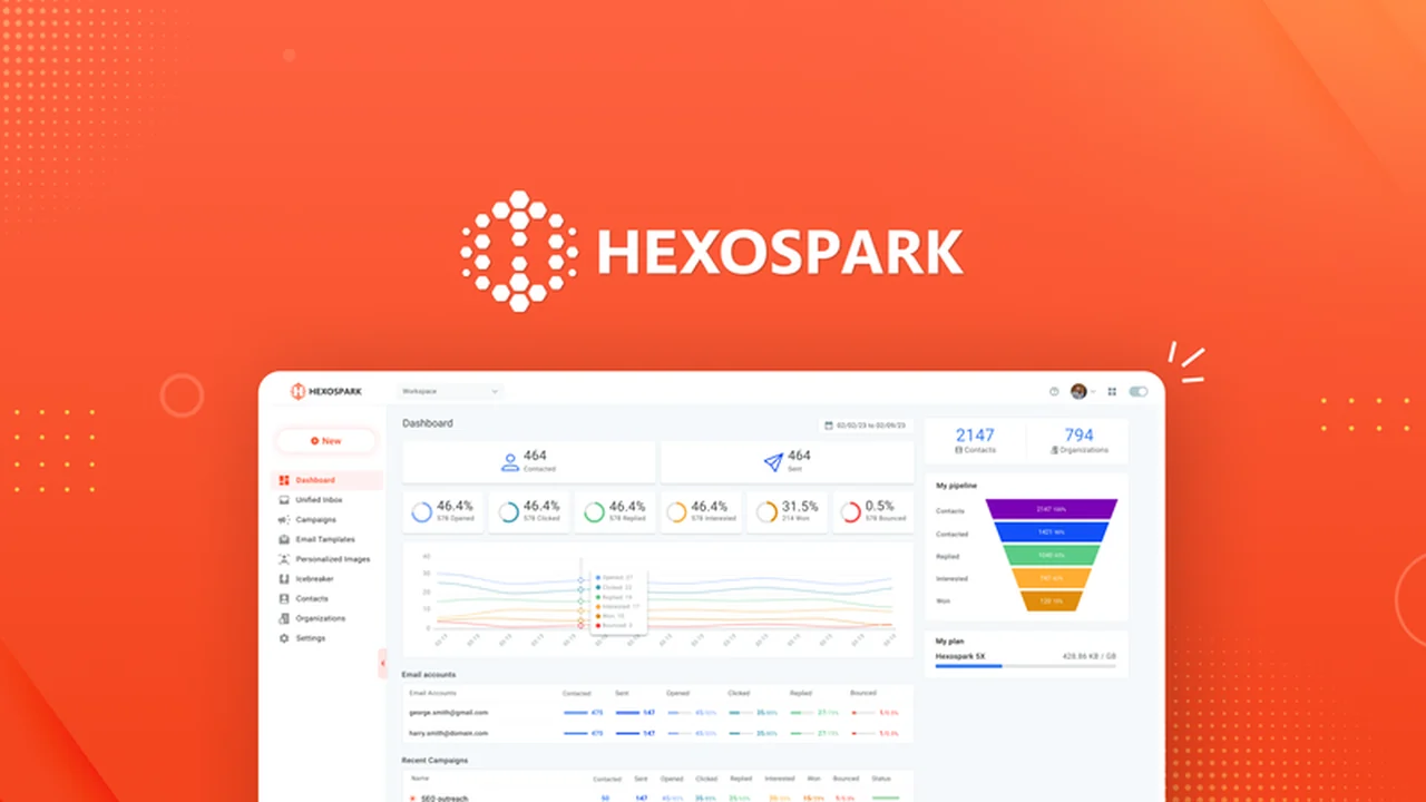 Hexospark – Send outreach emails at scale