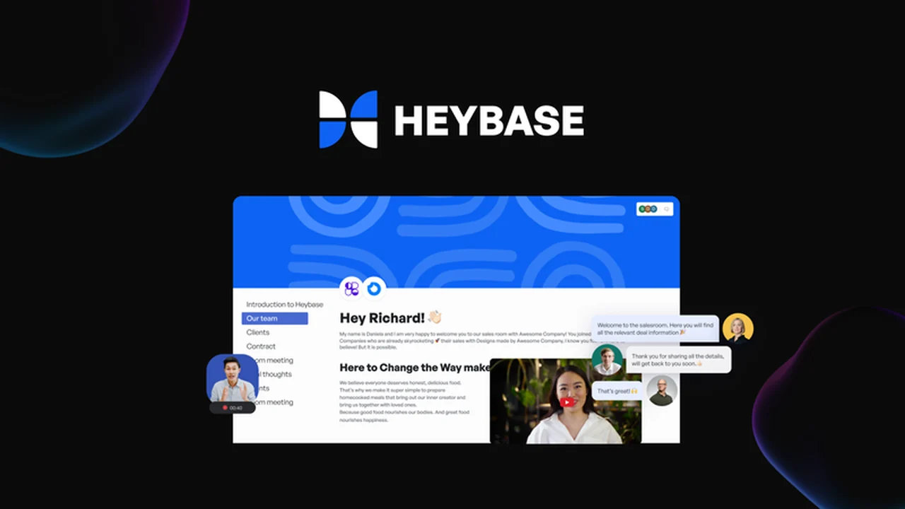 Heybase - Close Deals with Digital Sales Rooms Review