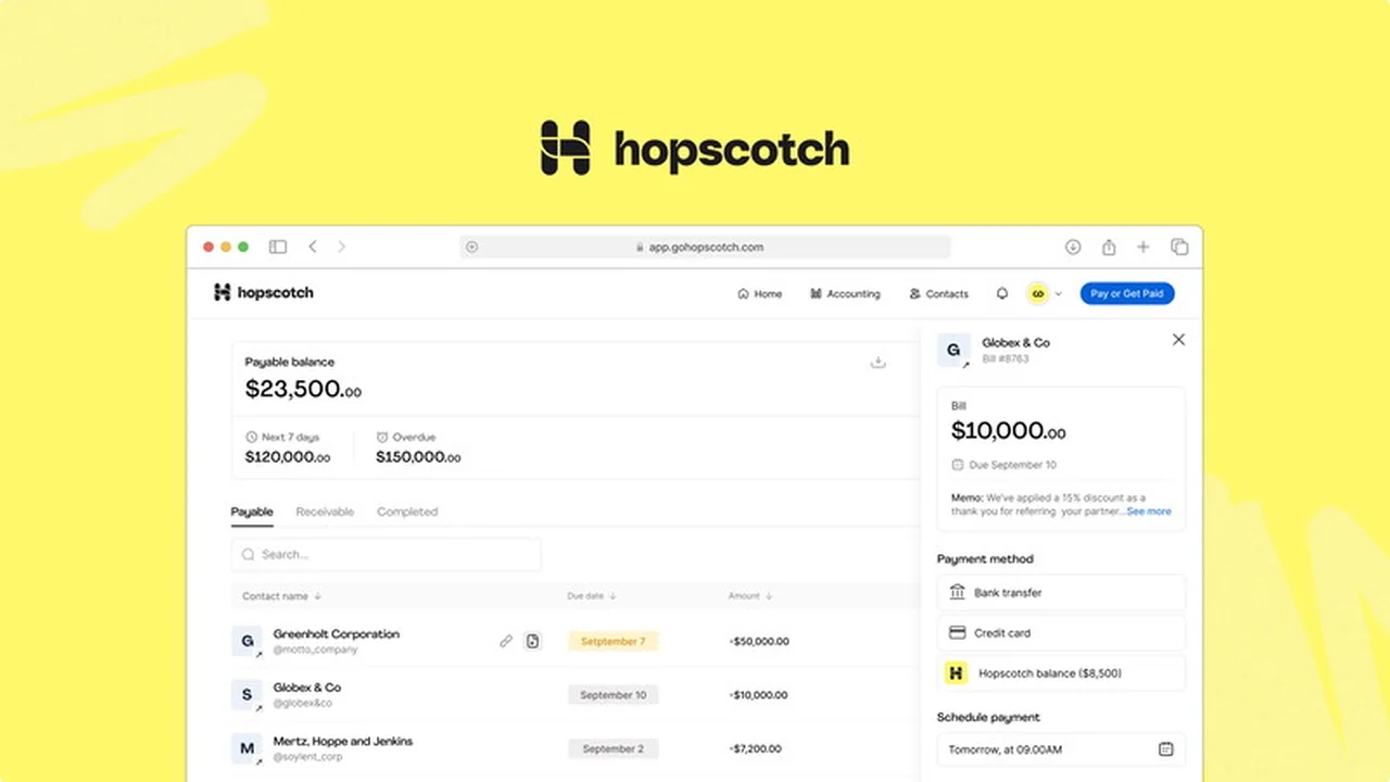 Hopscotch | AppSumo: Streamline Your Business Finances