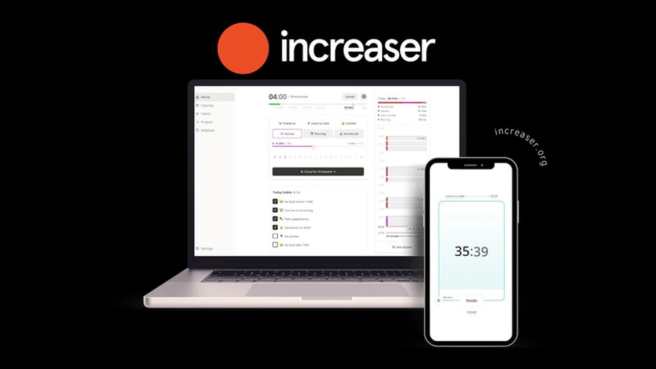 Increaser – Stop Overworking, Get More Done With Right Tools