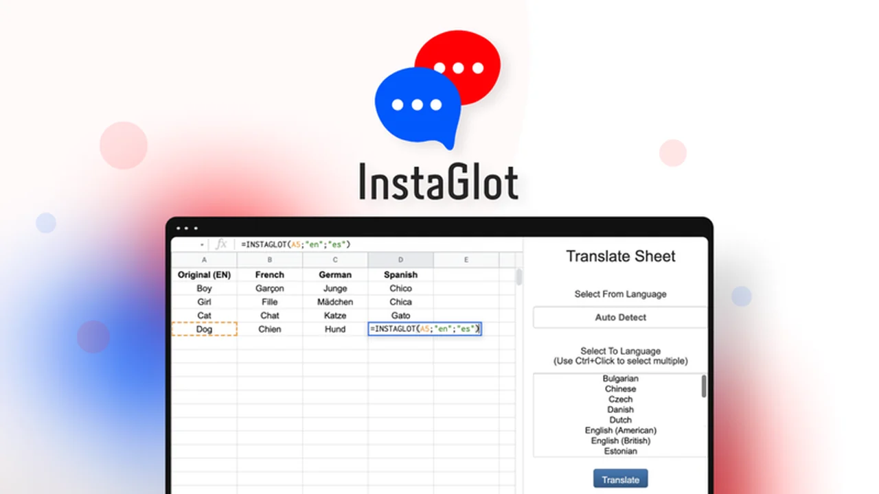 InstaGlot for Google Sheets Review | Streamline Your Translations