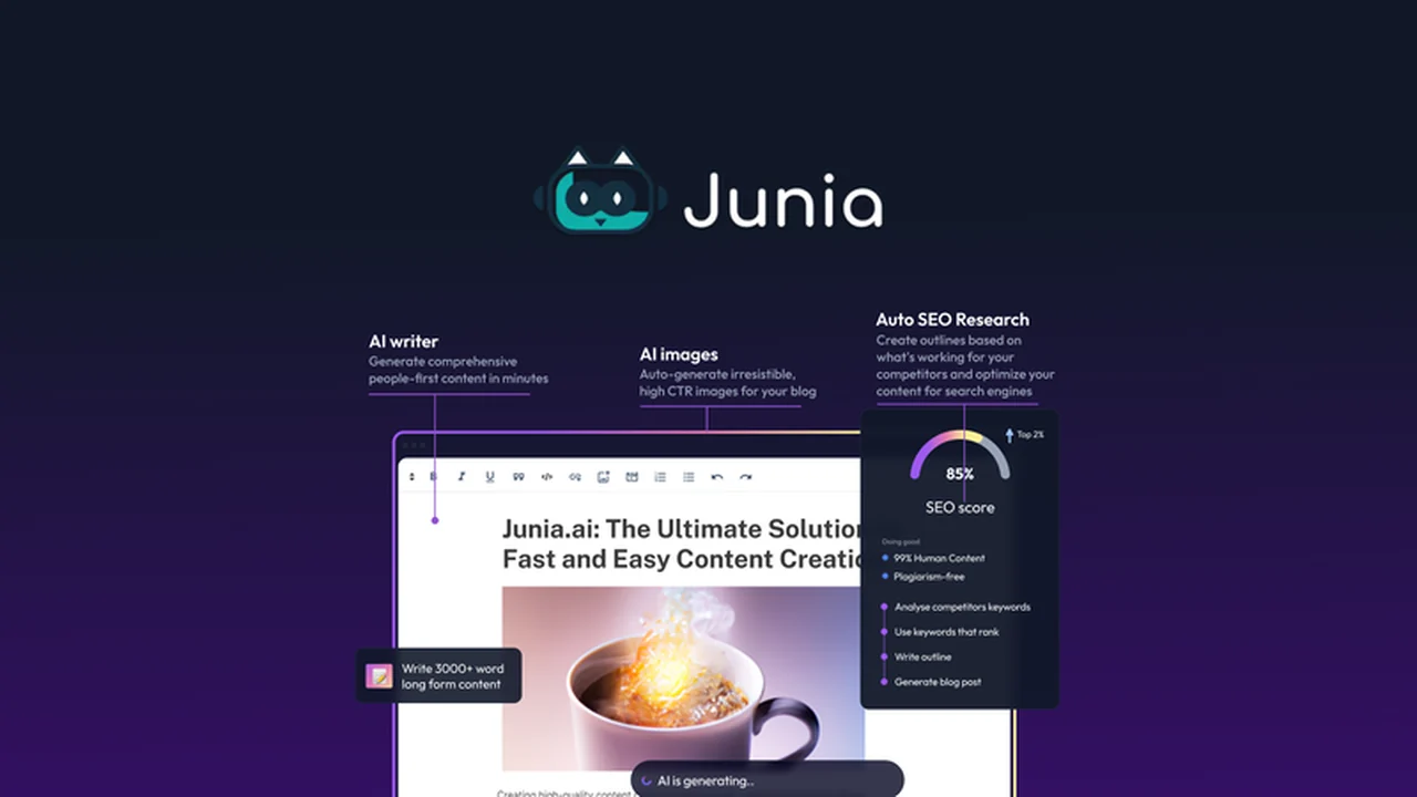 Junia AI: Generate High-Ranking Articles Effortlessly