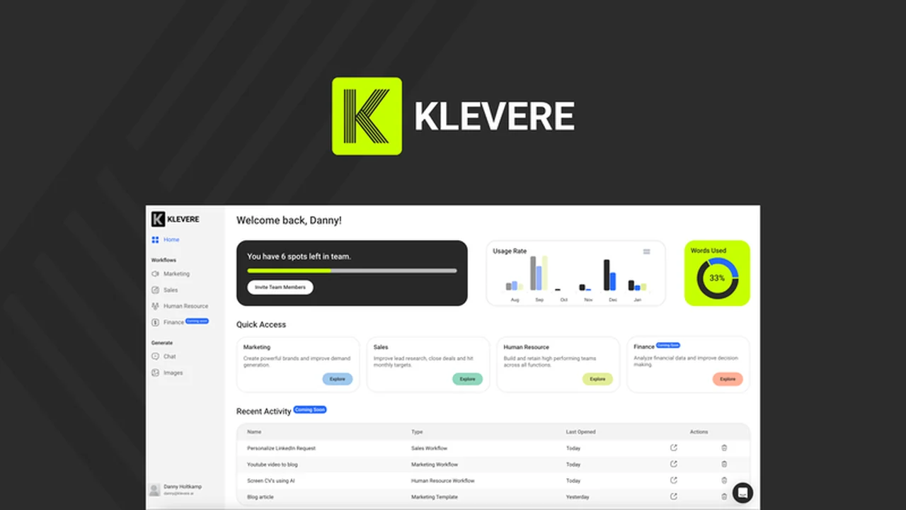 Klevere - Execute tasks fast with an AI workforce | AppSumo Review