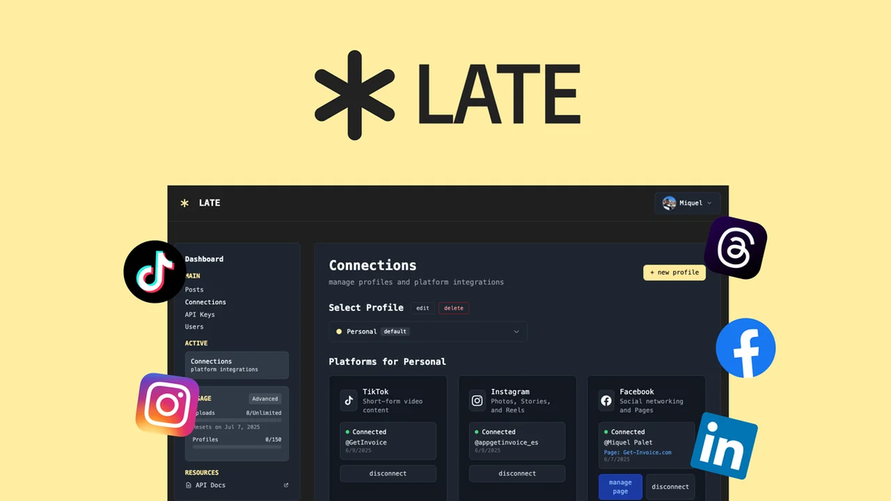 Late - Schedule Social Media Posts with an API Review