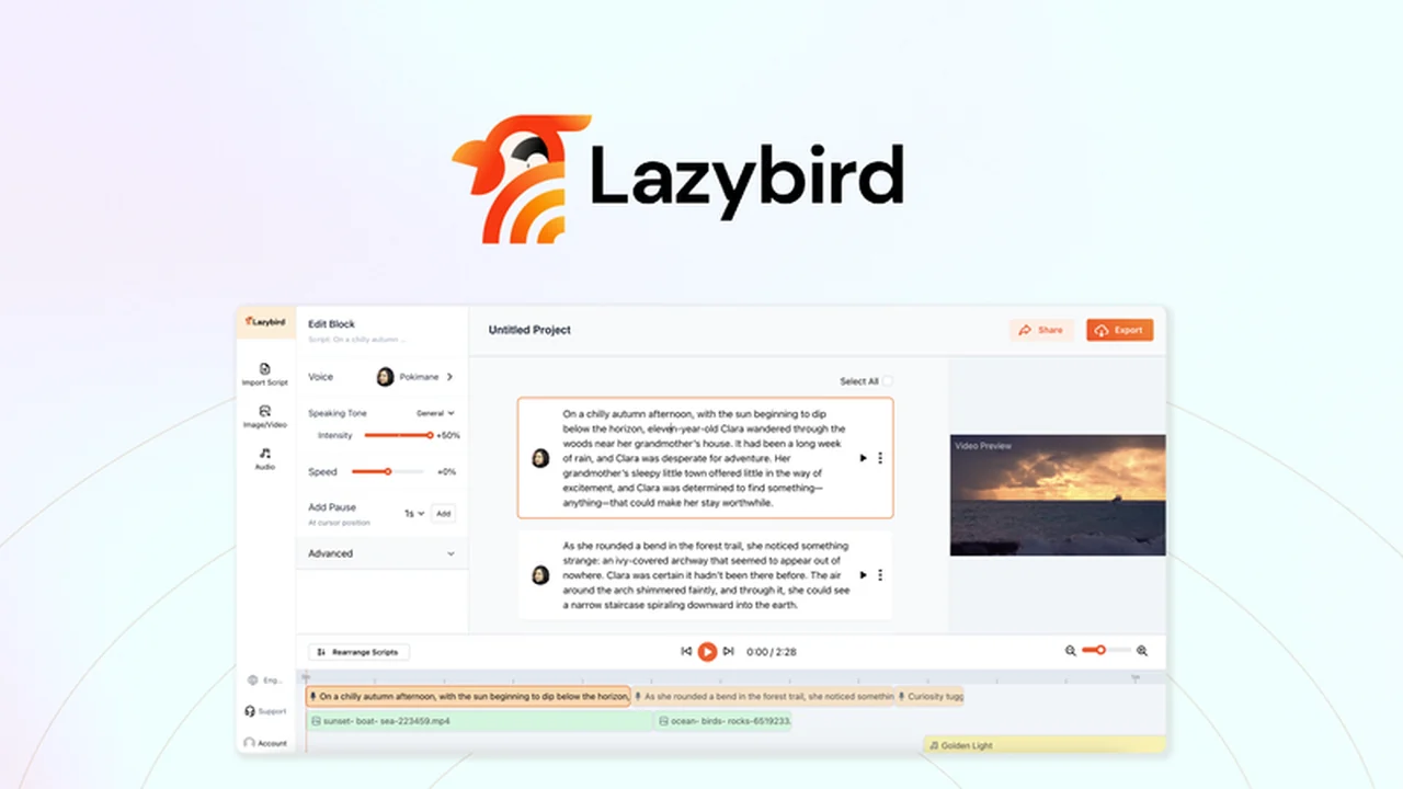 Lazybird – Create Natural-Sounding AI Voiceovers | AppSumo Review