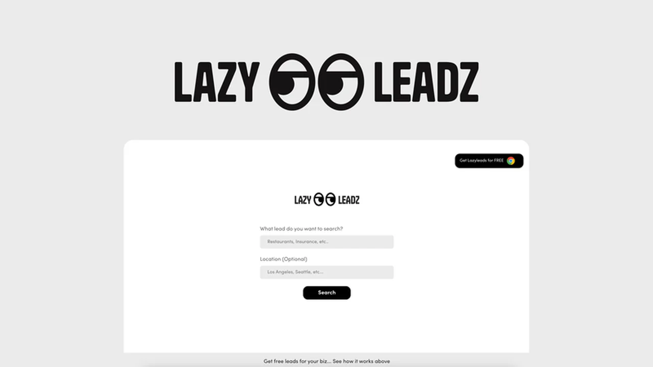 LazyLeadz - Find Local Business Leads with AI Review