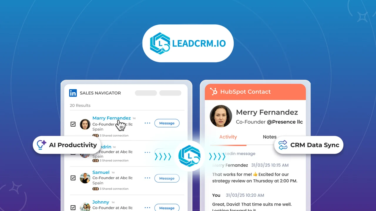 LeadCRM - Streamline Your LinkedIn Lead Management with AppSumo