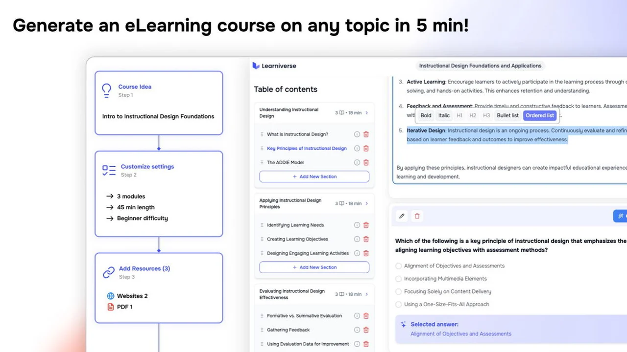 Learniverse | AppSumo: Effortless AI-Powered Course Creation