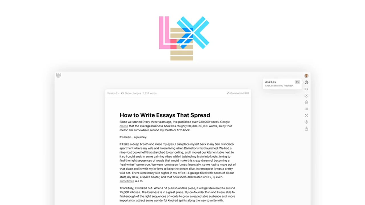 Lex - AI-powered collaborative writing | AppSumo Review