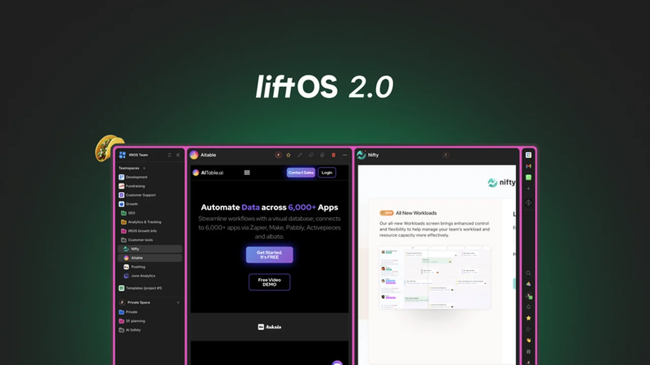 liftOS: Consolidate Your Digital Workspace for Peak Productivity