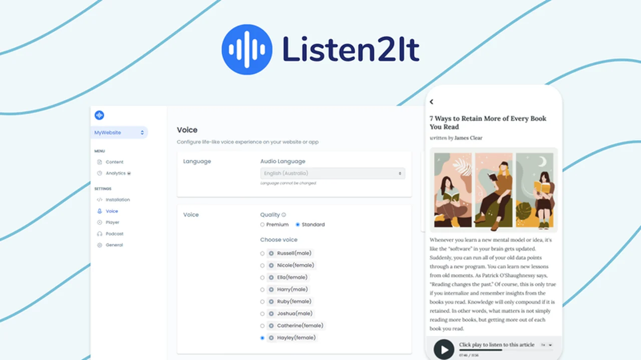 Listen2It – Effortlessly Convert Written Content to Audio
