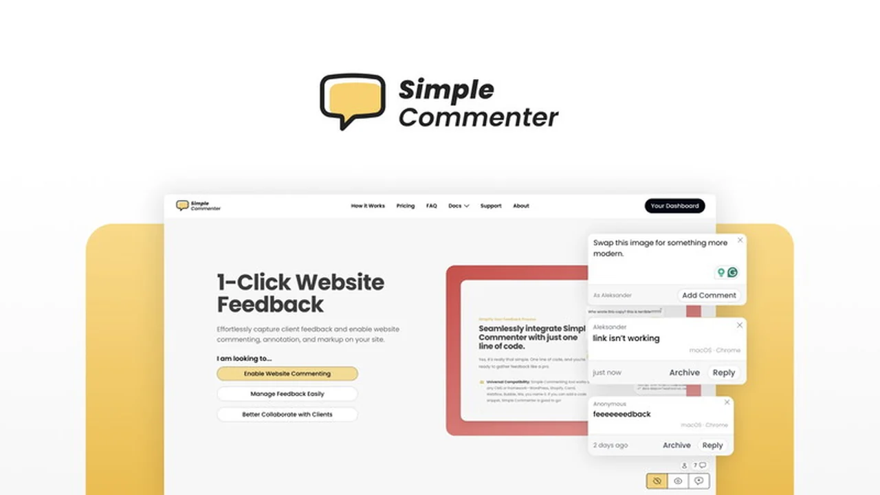 Mastering Website Feedback with Simple Commenter | AppSumo