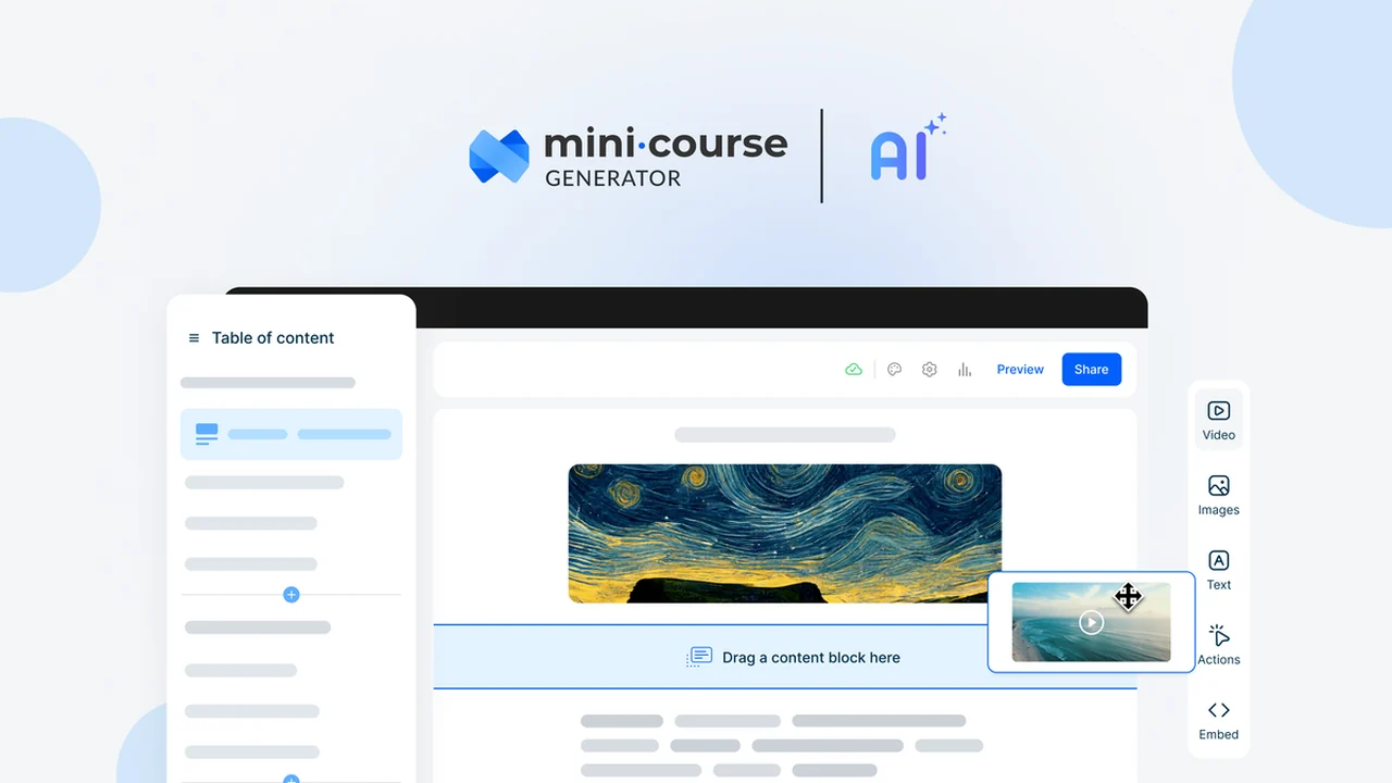 Mini Course Generator: Build Interactive Courses with Ease