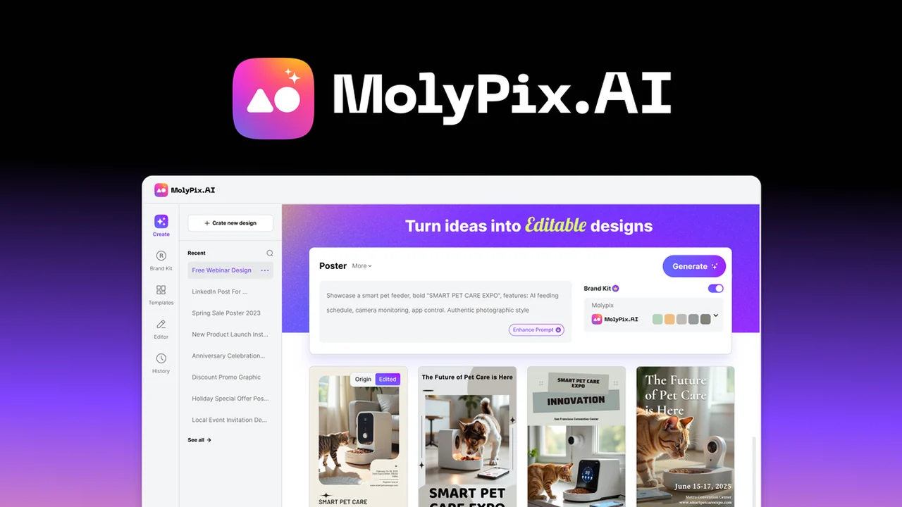 MolyPix.AI – Create Editable Designs with Prompts Review