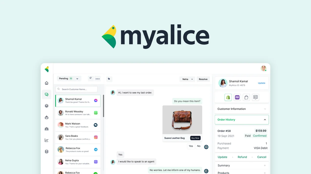 MyAlice: Streamline and Personalize E-commerce Customer Service