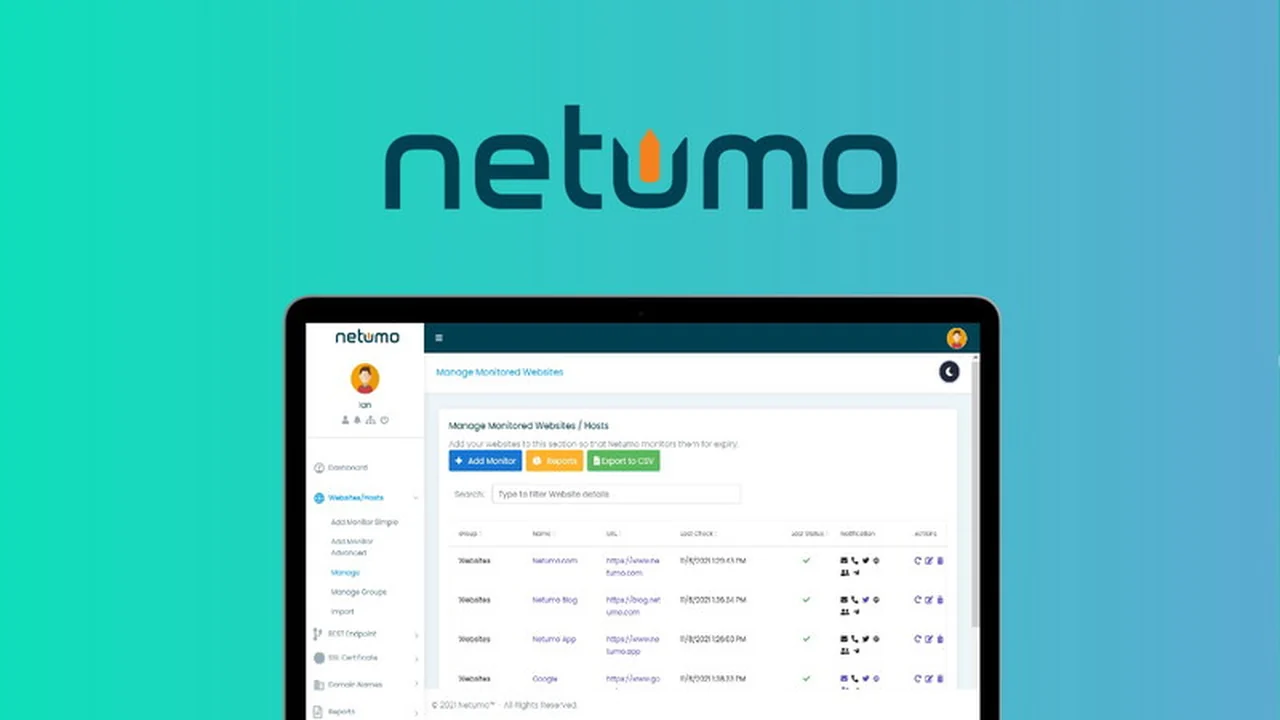 Netumo | AppSumo: Comprehensive Uptime and Health Monitoring for Your Digital Assets