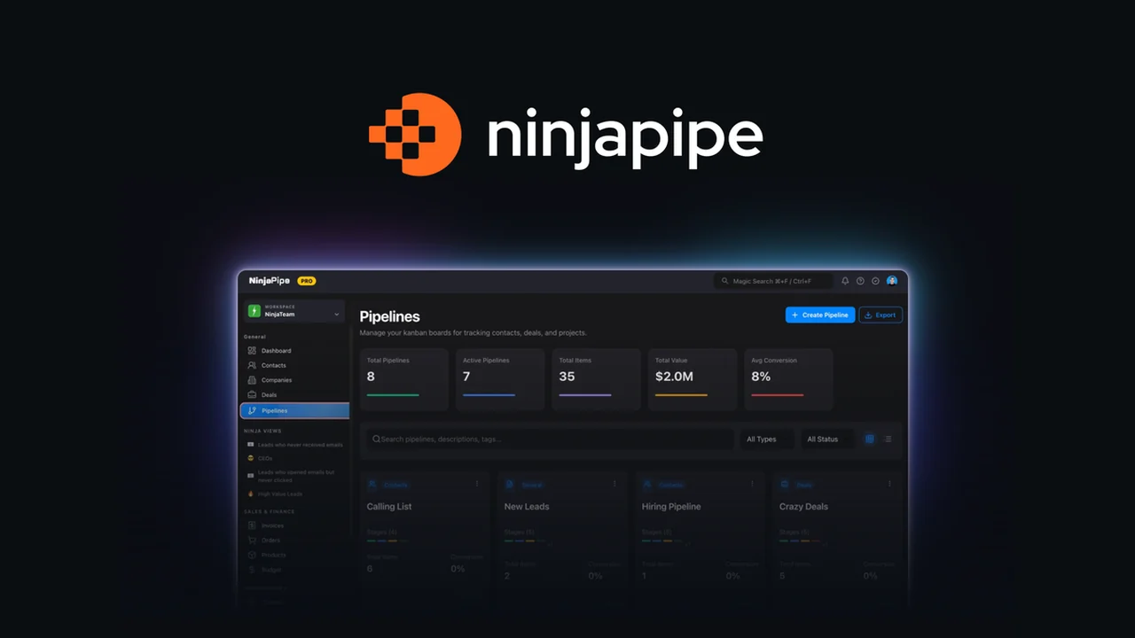 NinjaPipe Review: Streamline Sales and CRM with AI Power