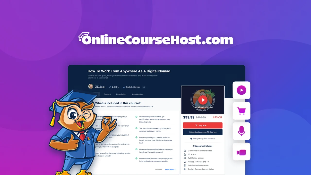 OnlineCourseHost.com - Build Courses with AI: A Comprehensive Review