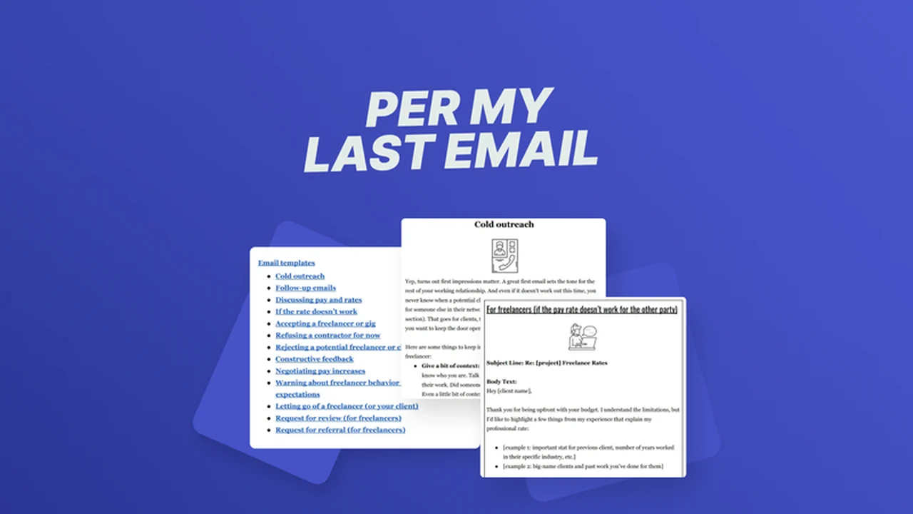 Per My Last Email: Email Tips and Templates for Freelancers and Clients | AppSumo Review