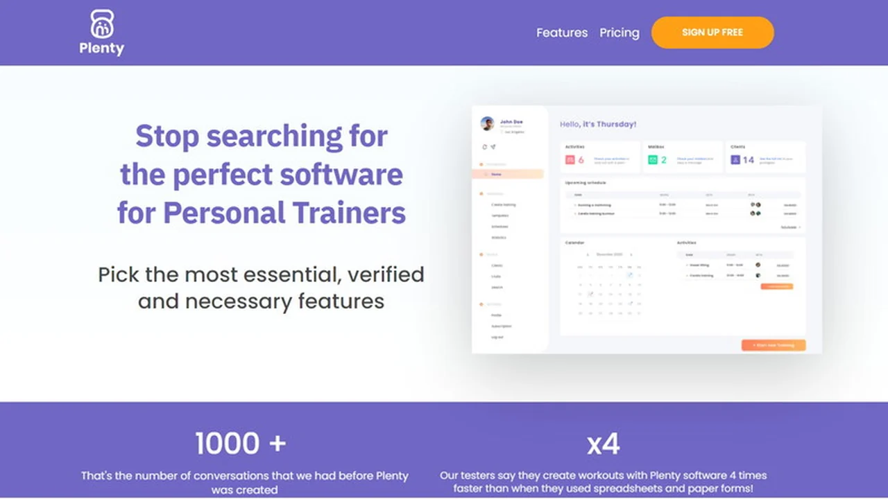 PlentyApp | AppSumo Review: Streamline Your Personal Training Business